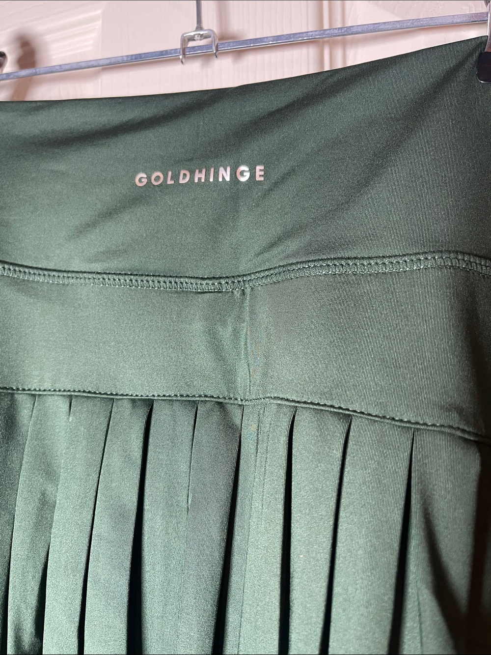 GoldHindel Forest Green Pleated Tennis Skort with Built-In Shorts - Picture 2 of 6